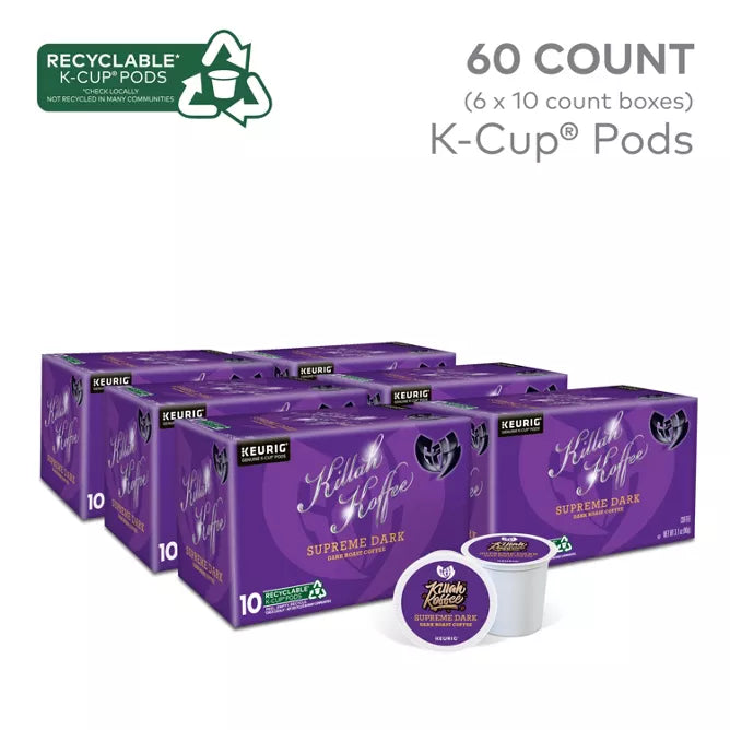 Supreme Dark Roast Keurig K Cup Pods 10ct.