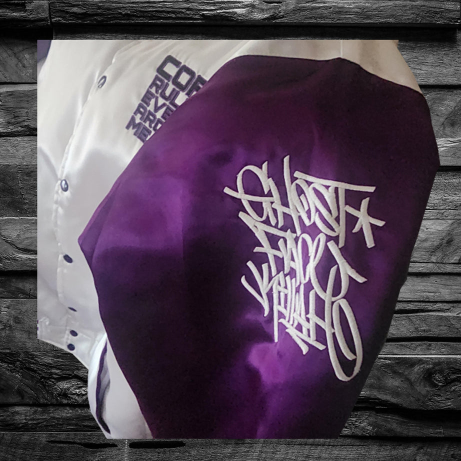 Killah Koffee Purple & White Varsity Jacket